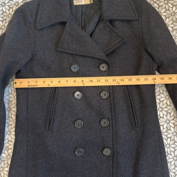 Women’s J. Crew Wool Peacoat in Dark Charcoal Grey, Size S - Picture 5 of 12